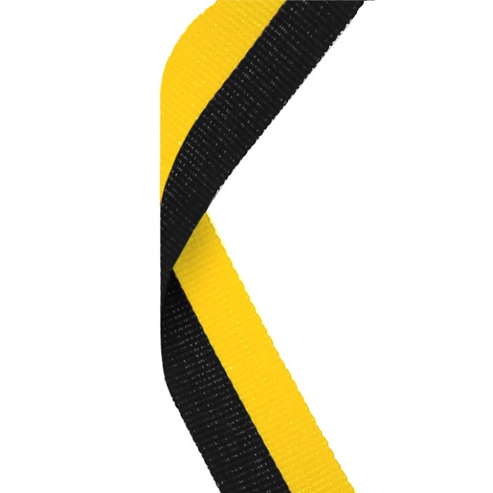 22MM GOLD & BLACK RIBBON